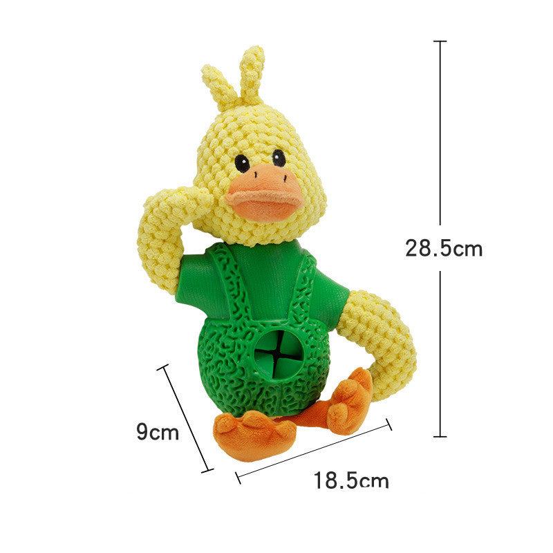 Bite-resistant puppy, hedgehog, Ryoma, and yellow duckling toys with airbag on head to help pets remove bad breath