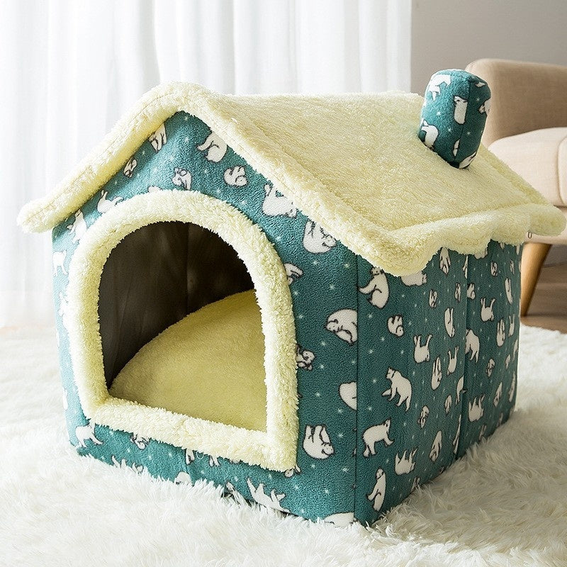 Dog Autumn And Winter Pet Cat Sponge Nest Teddy Closed