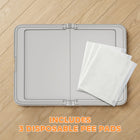 Pee Pad Holder Foldable Dog Litter Box with 3 Disposable Pads, 33.9