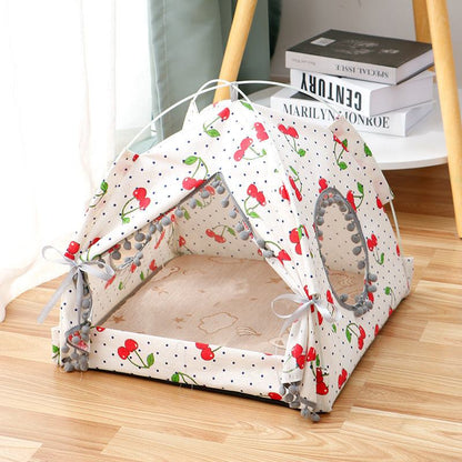 Light green breathable waterproof cat tent cat house for small and medium pets, perfect for outdoor travel and camping