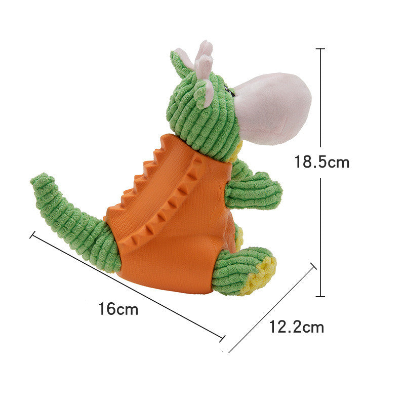 Bite-resistant puppy, hedgehog, Ryoma, and yellow duckling pet toys with airbag heads to remove bad breath