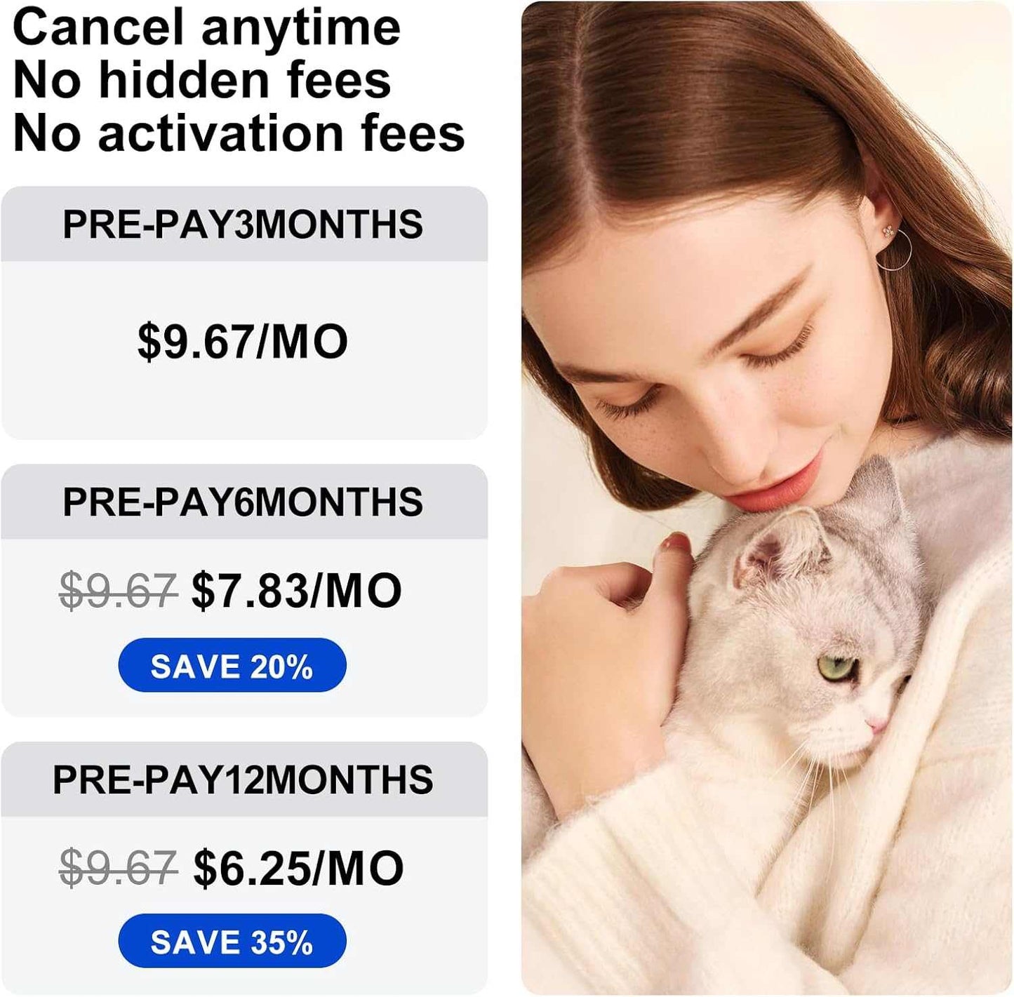 Dog GPS Tracker Real Time, Anti-Lost Pet Tracker With Geofence, Flash Light And Sound Alarm, Unlimited Distance Tracking, Fits Most Pet Collars, Subscription Required