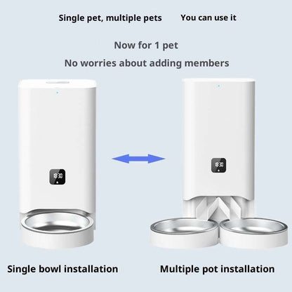 Multiple Smart Pet Automatic Feeders With Timed And Quantitative Feeding
