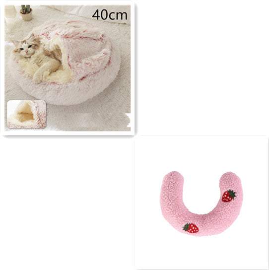 2 In 1 Dog And Cat Bed Pet Winter Bed Round Plush Warm Bed House Soft Long Plush Pets Bed Pet Products cs06jp-nn.myshopify.com