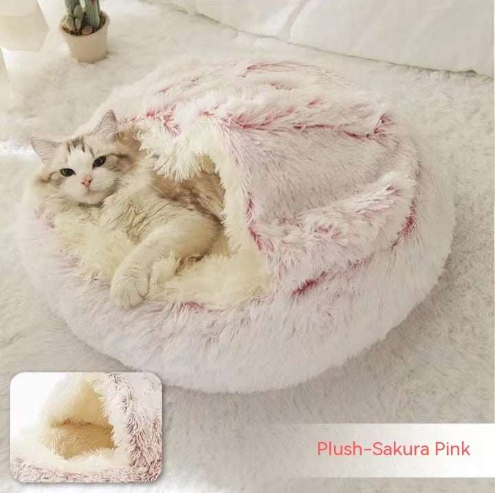 2 In 1 Dog And Cat Bed Pet Winter Bed Round Plush Warm Bed House Soft Long Plush Pets Bed Pet Products cs06jp-nn.myshopify.com