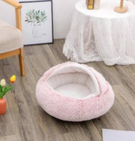 2 In 1 Dog And Cat Bed Pet Winter Bed Round Plush Warm Bed House Soft Long Plush Pets Bed Pet Products cs06jp-nn.myshopify.com