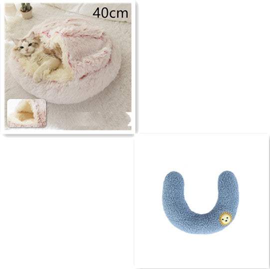 2 In 1 Dog And Cat Bed Pet Winter Bed Round Plush Warm Bed House Soft Long Plush Pets Bed Pet Products cs06jp-nn.myshopify.com