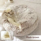 2 In 1 Dog And Cat Bed Pet Winter Bed Round Plush Warm Bed House Soft Long Plush Pets Bed Pet Products cs06jp-nn.myshopify.com