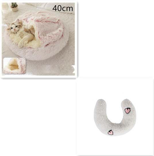 2 In 1 Dog And Cat Bed Pet Winter Bed Round Plush Warm Bed House Soft Long Plush Pets Bed Pet Products cs06jp-nn.myshopify.com