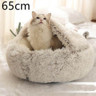 2 In 1 Dog And Cat Bed Pet Winter Bed Round Plush Warm Bed House Soft Long Plush Pets Bed Pet Products cs06jp-nn.myshopify.com