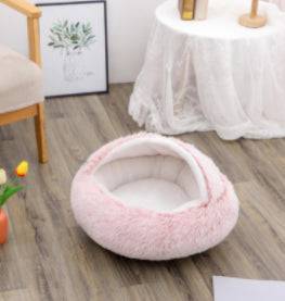 2 In 1 Dog And Cat Bed Pet Winter Bed Round Plush Warm Bed House Soft Long Plush Pets Bed Pet Products cs06jp-nn.myshopify.com