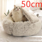 2 In 1 Dog And Cat Bed Pet Winter Bed Round Plush Warm Bed House Soft Long Plush Pets Bed Pet Products cs06jp-nn.myshopify.com