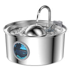 All Stainless Steel Pet Water Dispenser Round Runway Type Large Capacity Dogs And Cats Water Dispenser