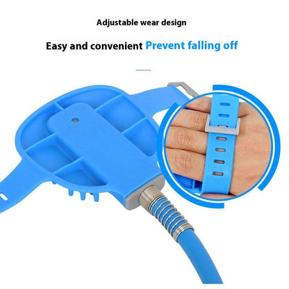 Pet Bathing Gloves Outdoor Shower Dog Bath Silicone Nozzle Hand-held Massage Bath Pet Shower Brush