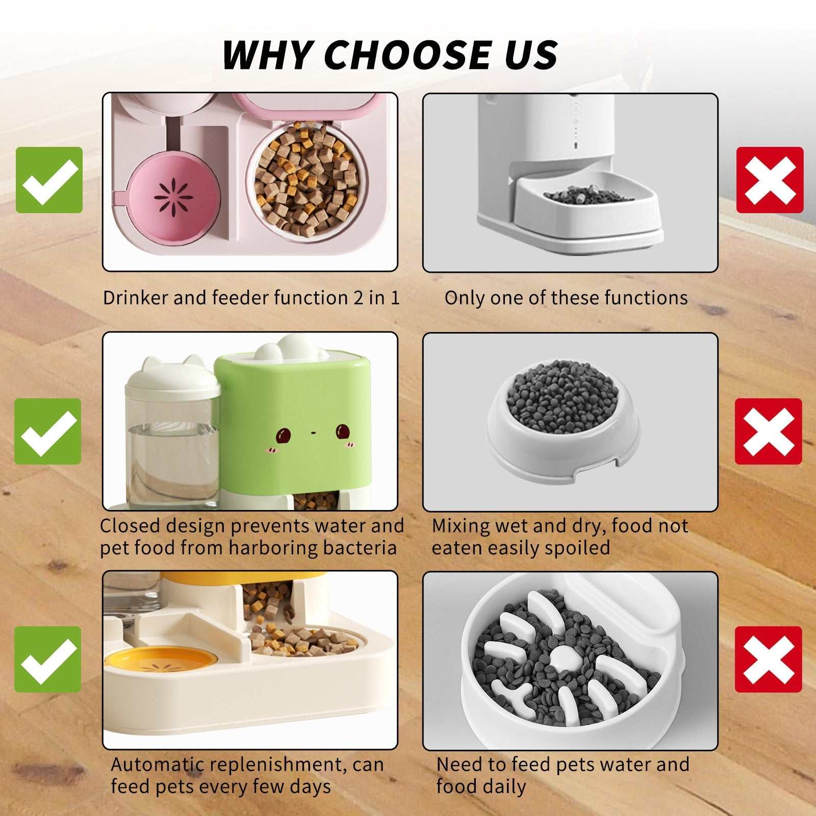 Cartoon cloud cat ear shaped pet feeding and water bowl for home and travel