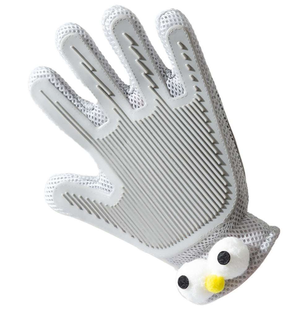Cat gloves and pet grooming brushes for hair removal and massage