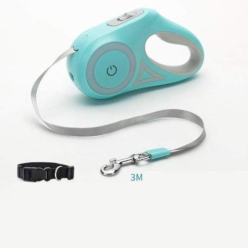 Dog Leash Retractable Leash And Dog Collar Spotlight Automatic Pet Dog