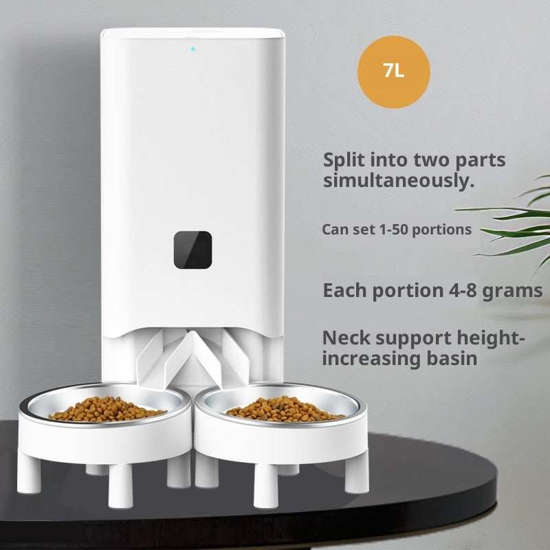 Multiple Smart Pet Automatic Feeders With Timed And Quantitative Feeding