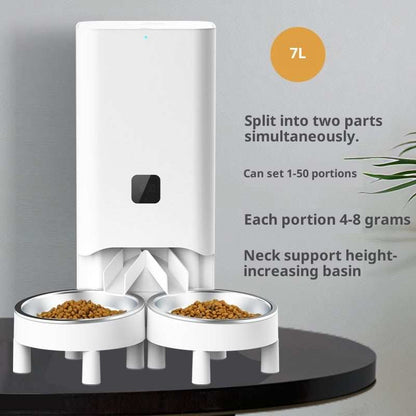 Multiple Smart Pet Automatic Feeders With Timed And Quantitative Feeding