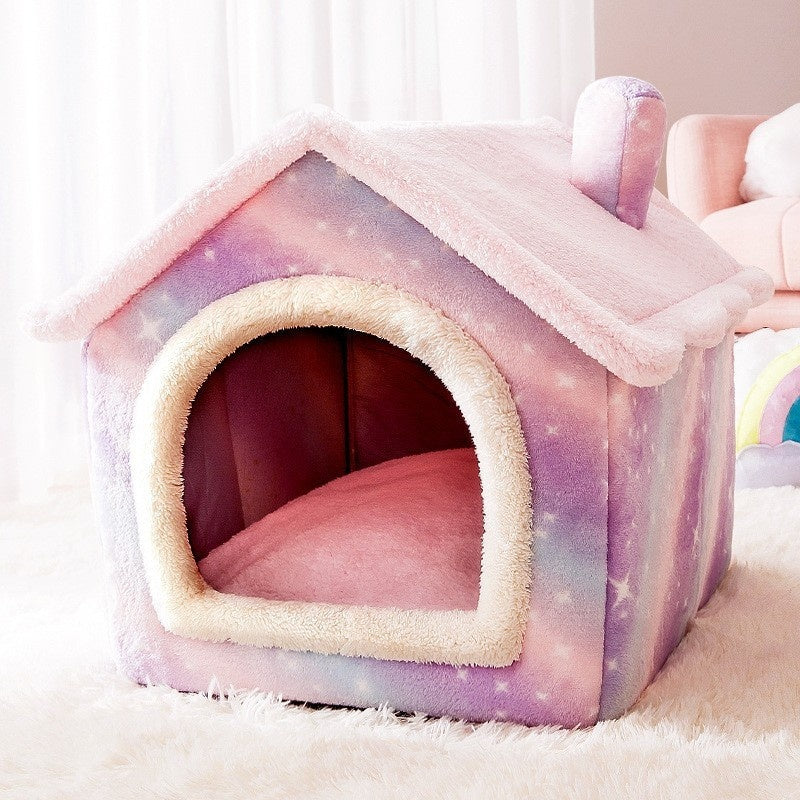 Dog Autumn And Winter Pet Cat Sponge Nest Teddy Closed