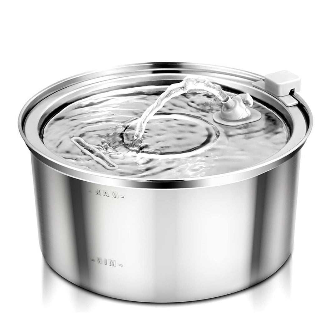 Large capacity stainless steel pet water dispenser for dogs and cats