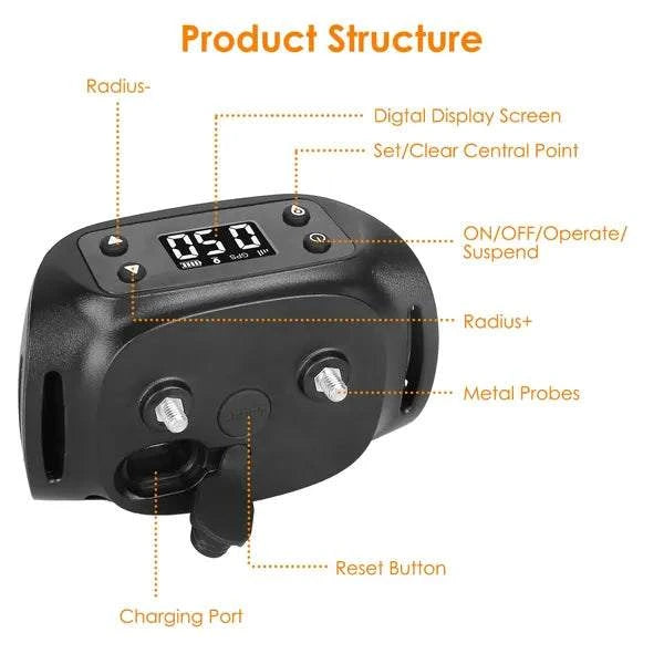 Wireless Dog GPS Fence Tracker Collar with 32-2887FT Range and IPX6 Waterproof