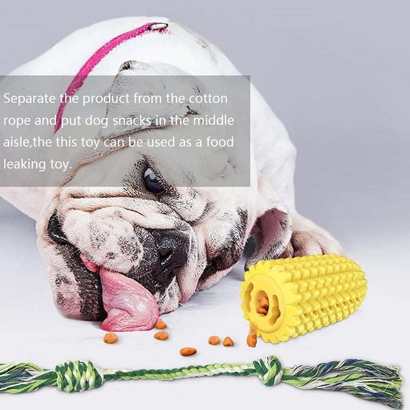 Durable squeaky corn cob dog toys for strong chewers, suitable for all dog sizes