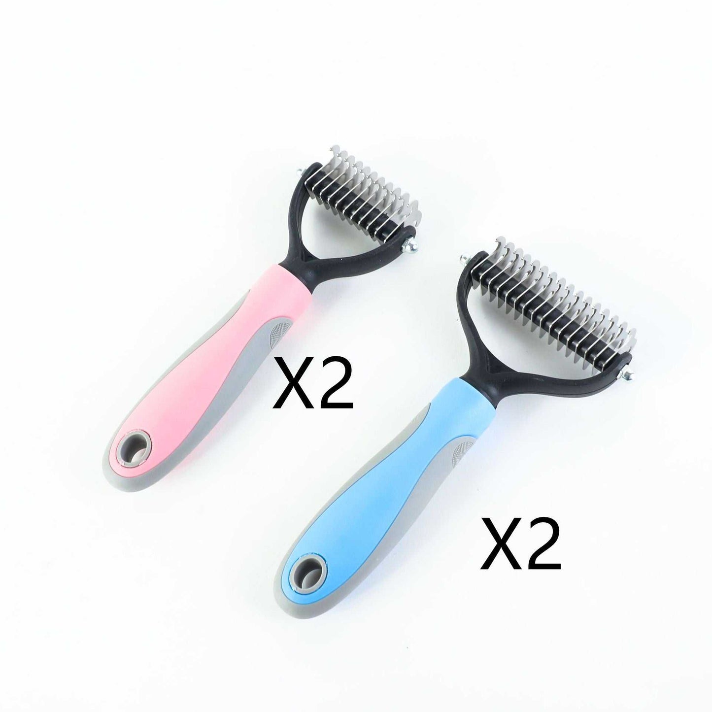 Stainless Double-sided Pet Brush Hair Removal Comb Grooming Dematting Dog Grooming Shedding Tools