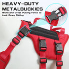 Heat-resistant Durable Nylon Tactical Service Dog Harness, Adjustable No-pull Reflective Vest With Dual Handles For Large Dogs