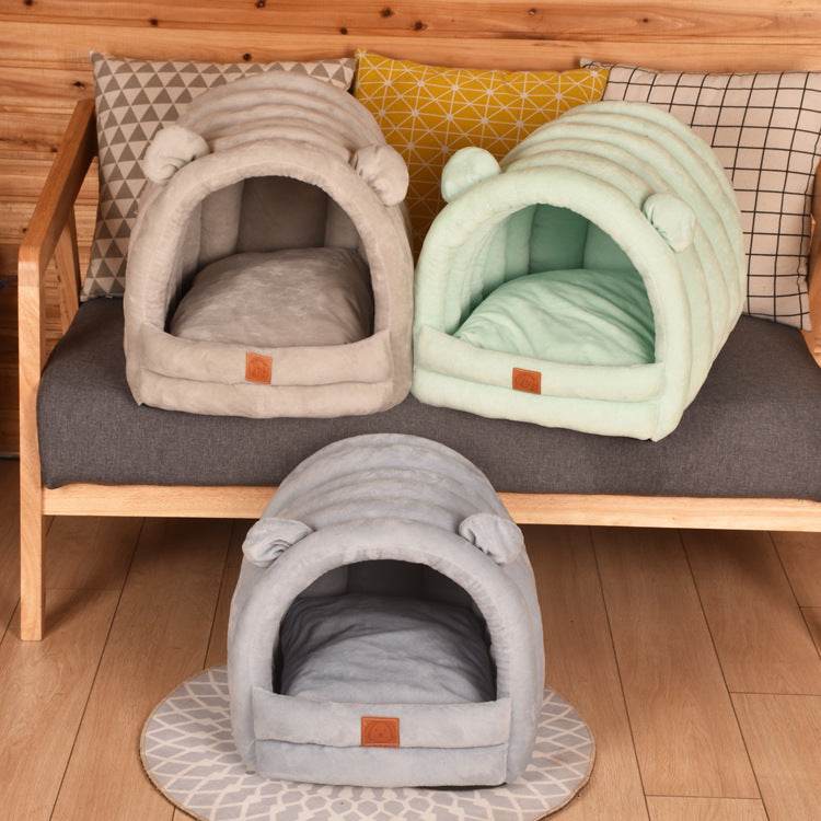 New Winter Warm Villa Small Dog Closed Cat Nest