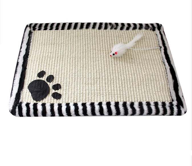 Cat claws mat cat scratch board in khaki, gray, pink, yellow, and black and white stripes, 45x30 cm