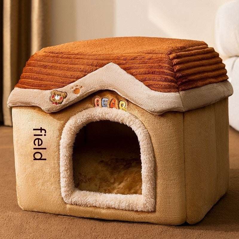Dog Autumn And Winter Pet Cat Sponge Nest Teddy Closed