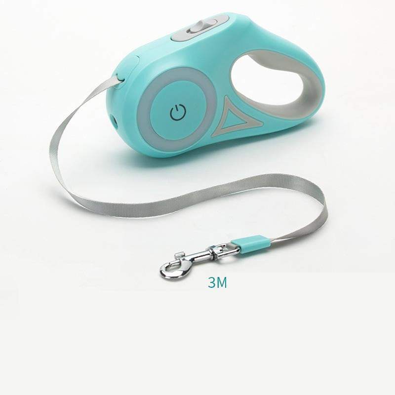 Dog Leash Retractable Leash And Dog Collar Spotlight Automatic Pet Dog