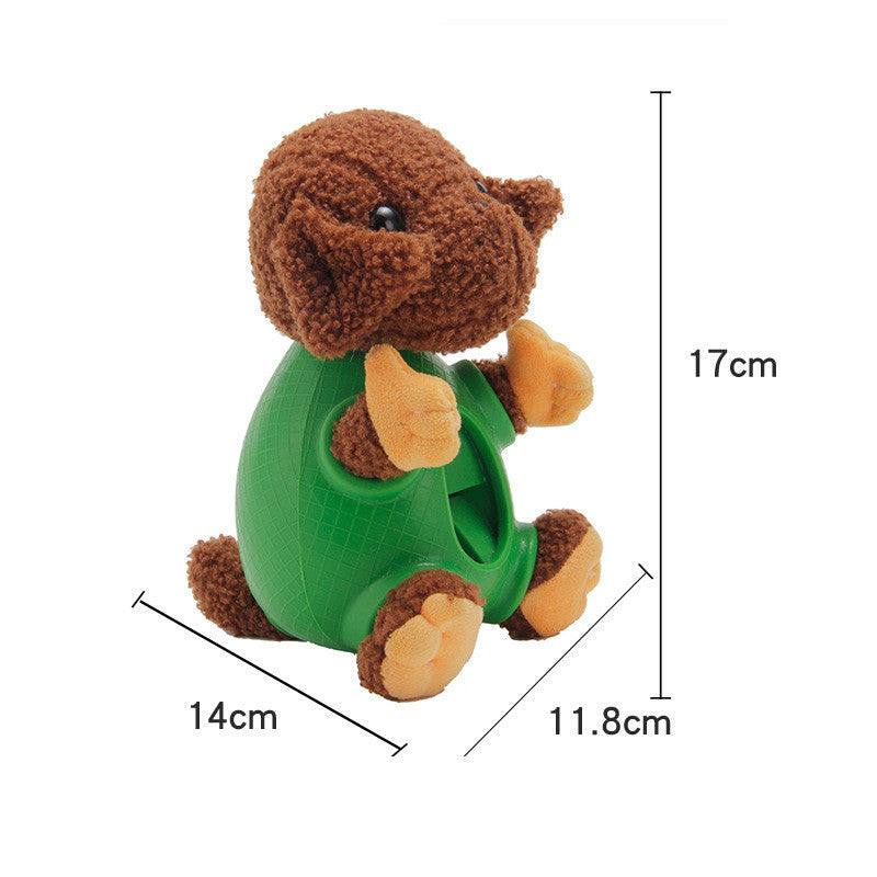 Bite-resistant pet toys shaped like puppy, hedgehog, Ryoma, and yellow duckling that help remove bad breath with corn kernel material and airbag heads