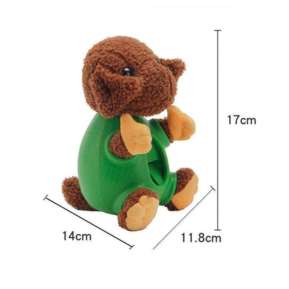 Bite-resistant pet toys shaped like puppy, hedgehog, Ryoma, and yellow duckling that help remove bad breath with corn kernel material and airbag heads