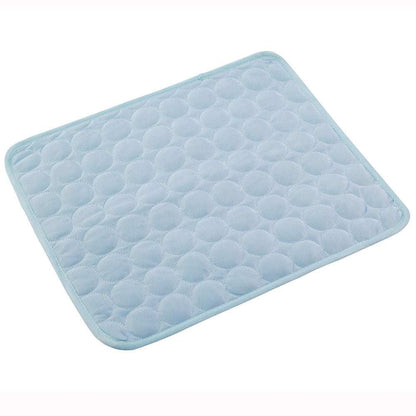 Extra large dog cooling mat with ice silk fabric for summer heat relief and comfort