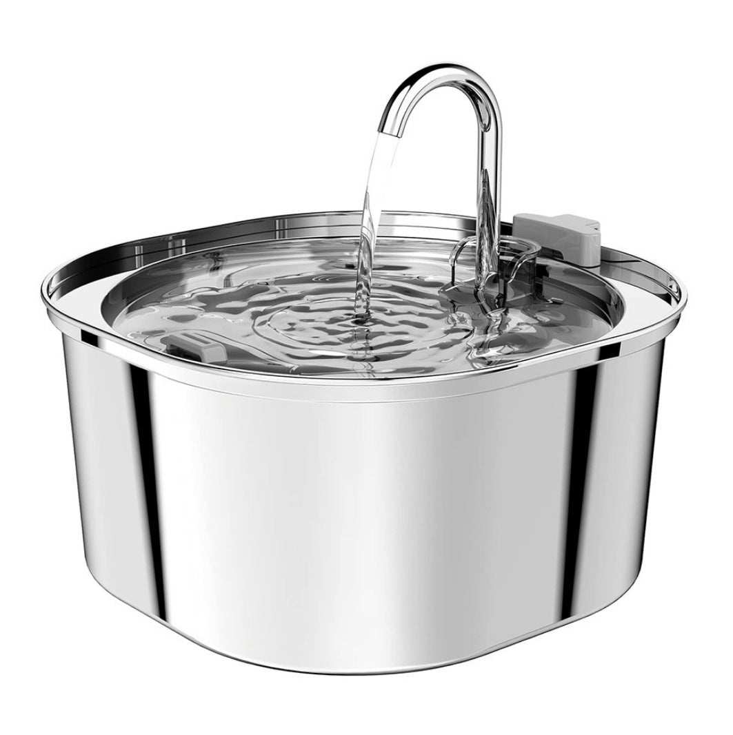 Stainless steel large capacity pet water dispenser for dogs and cats