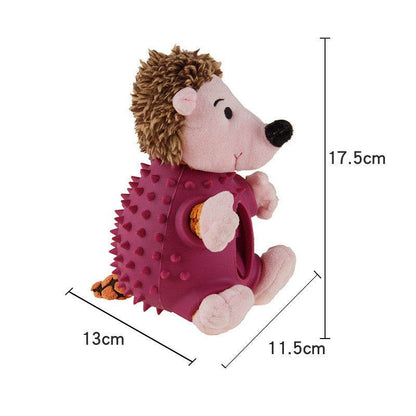 Bite-resistant pet toys shaped like puppy, hedgehog, Ryoma, and yellow duckling with airbag heads to remove bad breath