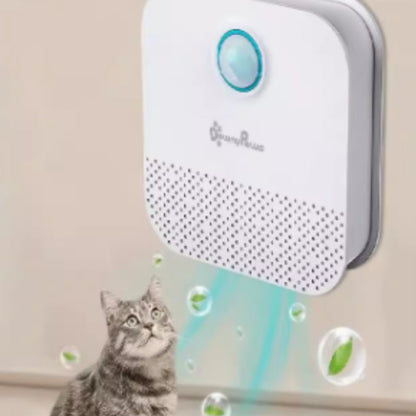 DownyPaws 4000mAh smart cat odor purifier for litter box with USB charging and quiet operation