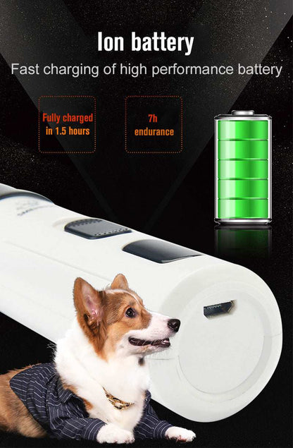 Cordless pet nail trimmers with rechargeable battery, two speeds, quiet motor, and extra grinding drums for grooming pets