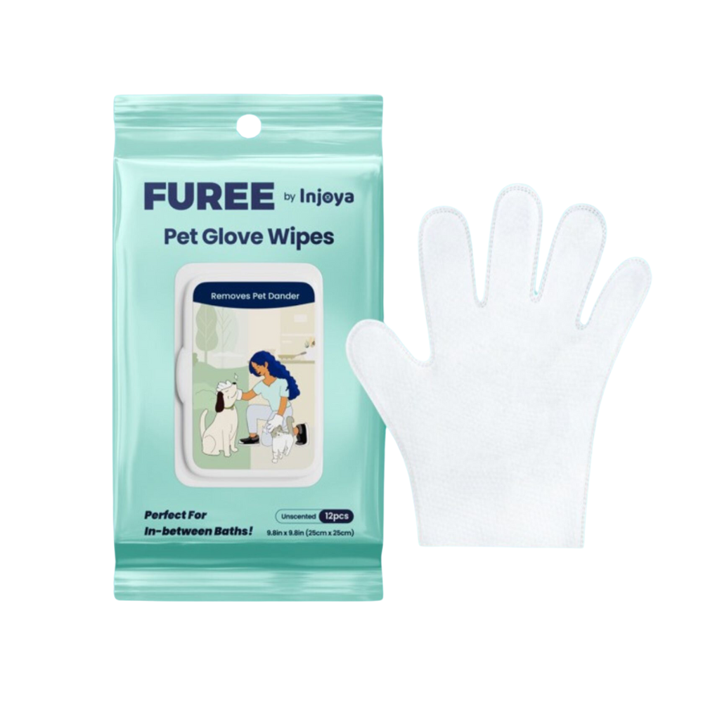 Pet Glove Wipes with natural aloe vera, jojoba oil, and witch hazel for gentle pet cleaning and skin soothing