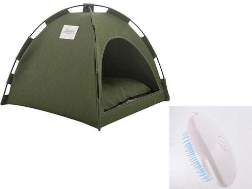 Cat Tent Cooling Mat  Dog House Pet Sofa Camping Dog Bed With Cushion cs06jp-nn.myshopify.com