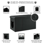 Designer Cat Litter Box Enclosure Hidden Washroom Bench Ottoman cs06jp-nn.myshopify.com
