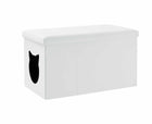 Designer Cat Litter Box Enclosure Hidden Washroom Bench Ottoman cs06jp-nn.myshopify.com