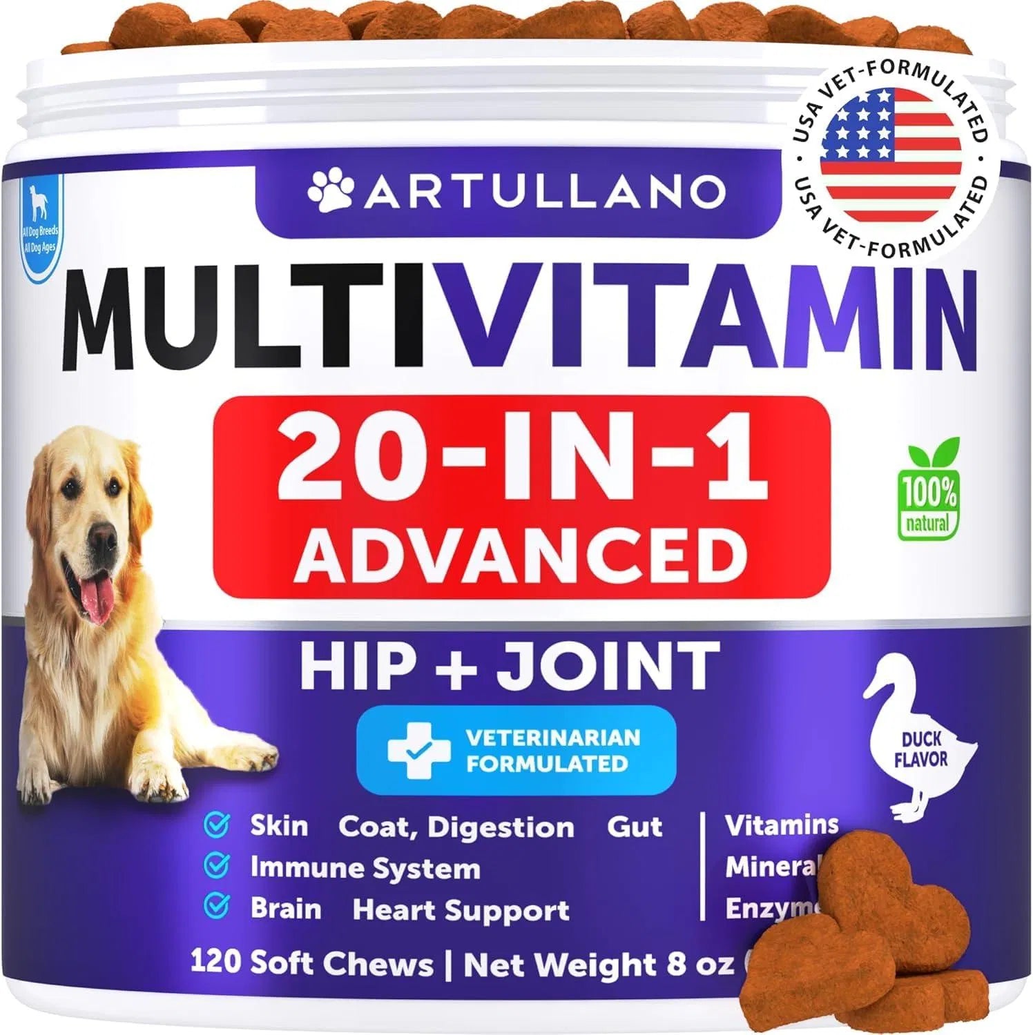 Dog Multivitamin Chewable With Glucosamine 20 In 1 Dog Vitamins And Supplements Senior & Puppy Multivitamin For Dogs Pet Joint Support Health Immunity Mobility Gut Skin 120 Chews cs06jp-nn.myshopify.com
