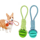 Durable Rubber Ball Chew Toy with Cotton Rope cs06jp-nn.myshopify.com