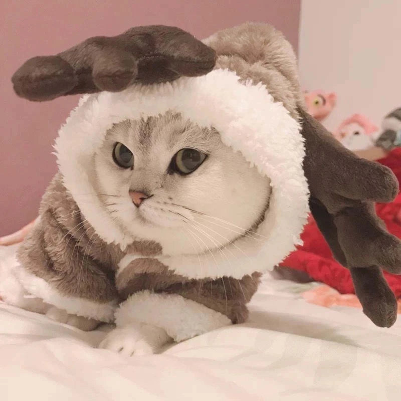 Winter Cat Clothes Warm Fleece Pet