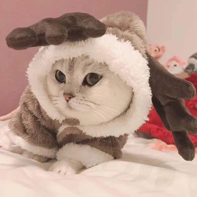 Winter Cat Clothes Warm Fleece Pet