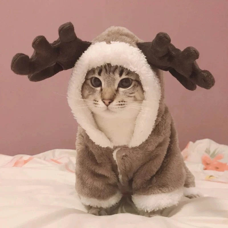 Winter Cat Clothes Warm Fleece Pet
