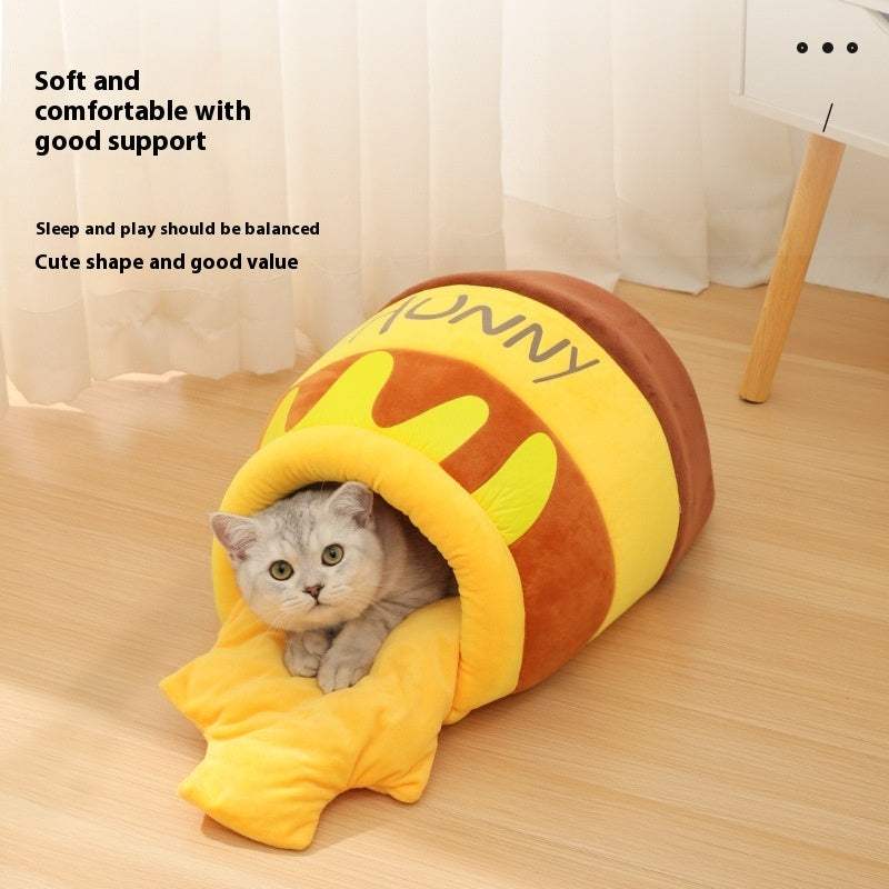 Honey Pot Cat Nest Pet Warm House cs06jp-nn.myshopify.com